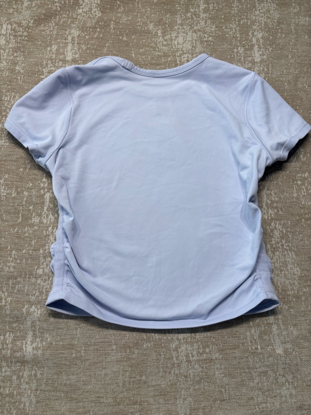 Lululemon All It Takes Nulu Short Sleeve Top Lilac Smoke Cropped Slim Fit S - Picture 9 of 9